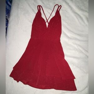 Short sparkly red dress